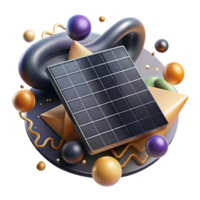 beautiful abstract Solar Panel Installation Process Steps Isolated Element exclusive png