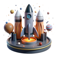 beautiful abstract Space Rocket Launch Pad Cutout with Support Structures genuine png