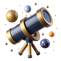 magnificent rustic Space Telescope Cutout with Gold Foil Insulation Transparent Background high resolution png