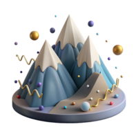 elegant rustic Mountain Range Silhouette Cutout Isolated high resolution png