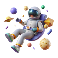 serene classic Space Tourist Floating Zero Gravity Isolated genuine png