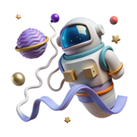 impressive minimalist Spacewalk Tether Line Floating Isolated authentic png
