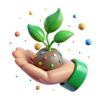 beautiful creative Green Sprout Growing in Pot Cutout Element high resolution png