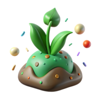 beautiful classic Green Sprout Emerging From Soil Cutout genuine png