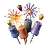 serene classic Sparklers Burning Brightly Celebration Transparent Cutout authentic png