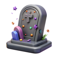 serene artistic Graveyard Tombstone with Gothic Design Transparent Background png