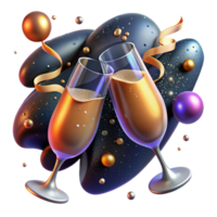 impressive rustic Sparkling Cider with Festive Glow Isolated genuine png