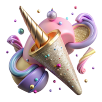 serene rustic Sparkling Unicorn Horn Transparent Background genuine png