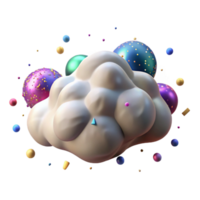 serene vintage Isolated Cloud with Transparent Background original png