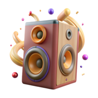 serene abstract Speaker System with Woofer Isolated on Transparent Background high resolution png