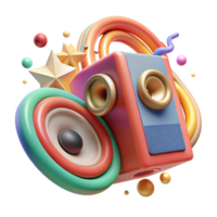 extraordinary minimalist Speaker Icon with Sound Waves Cutout detailed png