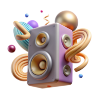 magnificent traditional Speaker with Sound Vibrations Transparent Background original png