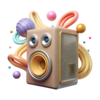wonderful modern Speaker with Audio Waves Transparent Background authentic png