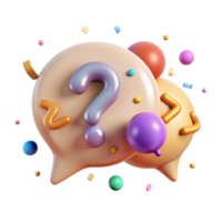elegant modern Speech Bubble with Question Mark in Different Languages Transparent Background professional png