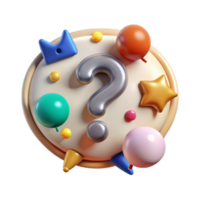 elegant traditional Speech Bubble with Question Mark in Different Languages Transparent Background detailed png