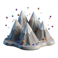 stunning vintage Mountain Range with Snow Capped Peaks with Transparent Background high resolution png