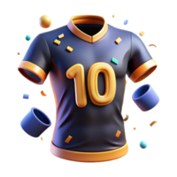 serene artistic Sports Jersey Number 10 Front View Cutout genuine png