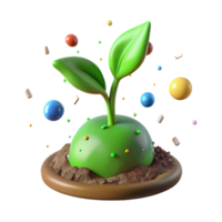 extraordinary artistic Green Seed Sprouting From Soil Timelapse View Transparent high resolution png