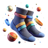 serene abstract Sports Socks Ankle Height Breathable Fabric Transparent Isolated high quality png