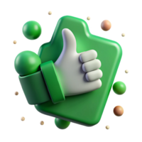 extraordinary traditional Green Thumb Up Icon Transparent Background with White Outline original png