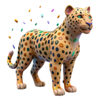 wonderful contemporary Spotted Leopard Camouflage Side View Transparent Background authentic png