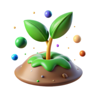 stunning minimalist Green Sprout Emerging From Soil Cutout genuine png