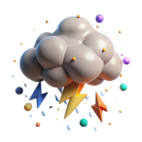 elegant abstract Isolated Snow Cloud with Snowflakes Cutout high resolution png