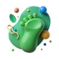 impressive contemporary Green Footprint Isolated Element authentic png