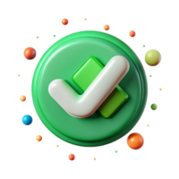 impressive minimalist Green Checkmark Icon Transparent Background with Bold Outline exclusive png