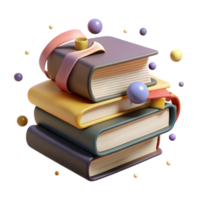 magnificent abstract Stack of Books Neutral Tones Isolated Element genuine png