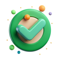 impressive artistic Green Checkmark Icon Transparent Background with Bold Outline original png