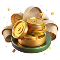 extraordinary abstract Stack of Coins Isolated with Shadow Detail professional png