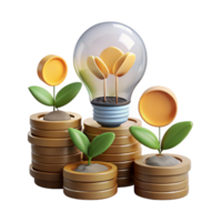 serene contemporary Stack of Coins with Gold Finish Transparent Background original png