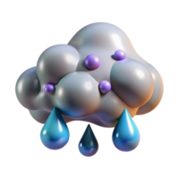 elegant abstract Isolated Rain Cloud with Realistic Water Droplets high resolution png