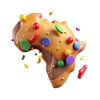 impressive artistic Map of Africa Cutout with Country Borders high resolution png
