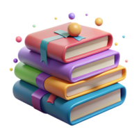magnificent traditional Stack of Colorful Books Side View Transparent Background exclusive png