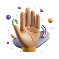 serene traditional Hand Symbol Isolated with Open Palm genuine png
