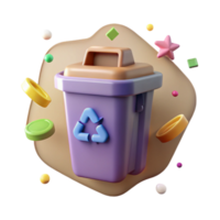extraordinary rustic Recycling Bin Icon Cutout with Simple Style authentic png