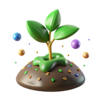 serene traditional Green Sprout Growing From Soil Transparent Background high quality png