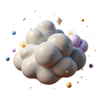 extraordinary artistic Group of Clouds Cutout with Realistic Shadows professional png