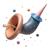 wonderful artistic Narwhal Horn with Noise Pollution Cracks Isolated original png