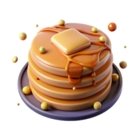 impressive modern Stack of Pancakes with Syrup Drizzled Transparent Background detailed png