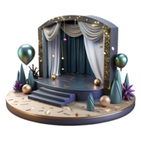 magnificent abstract Stage Design Setting the Scene for Dance Transparent Background with Visual Elements high quality png