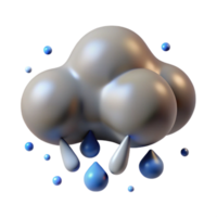 vibrant abstract Gray Nimbus Cloud Isolated with Rain Effect high quality png