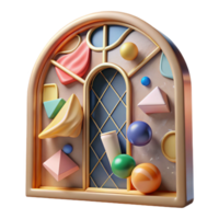 wonderful minimalist Stained Glass Window Abstract Design Cutout Transparent Background high resolution png