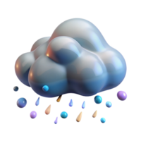 beautiful abstract Realistic Rain Cloud Cutout with Transparency genuine png