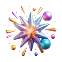 magnificent minimalist Starburst Bright and Shining Isolated on Transparent Background authentic png