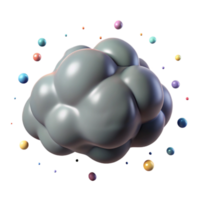 dramatic rustic Gray Nimbus Cloud Isolated with Rain Effect high quality png