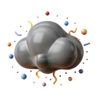 extraordinary artistic Gray Cloud Isolated with Darker Shade premium png