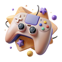 serene minimalist Stylized Game Controller Top Angle Isolated high resolution png
